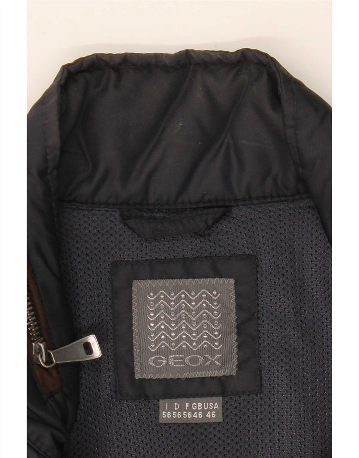 Giacca utility da uomo con cappuccio Geox UK 46 3XL Blu Navy