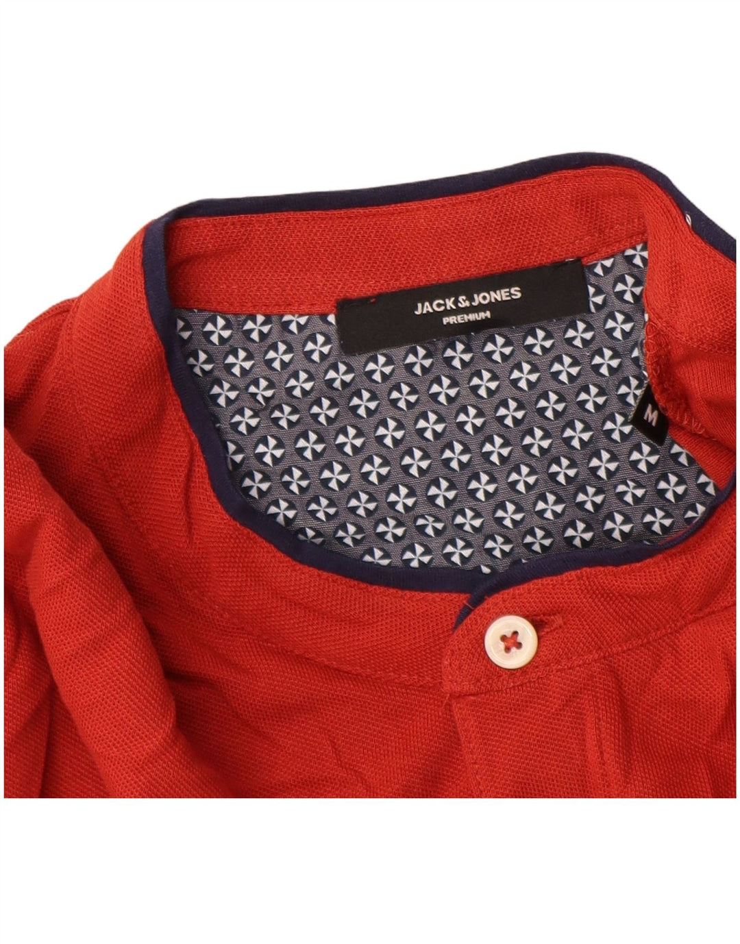 Polo da uomo JACK & JONES rosso medio in cotone
