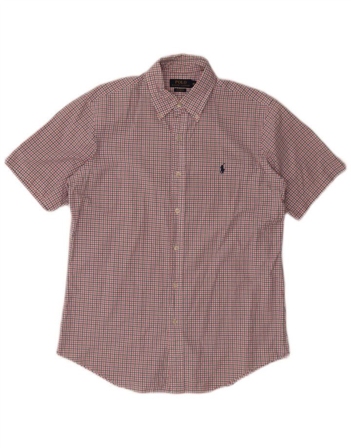 Polo Ralph Lauren Camicia a maniche corte da uomo a quadri multicolore medio