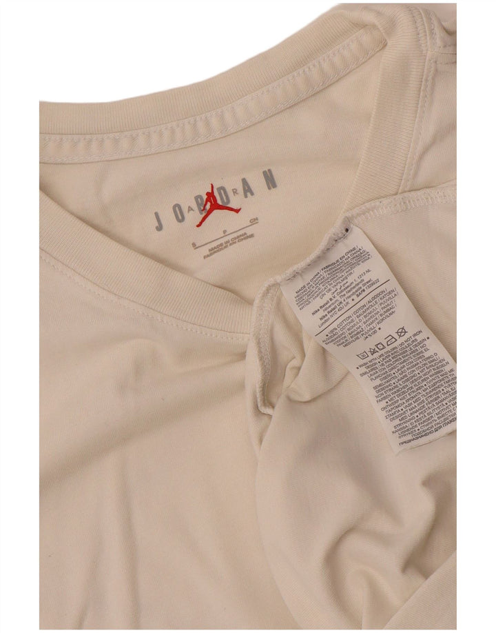 T-shirt grafica Jordan Air da uomo piccola in cotone bianco
