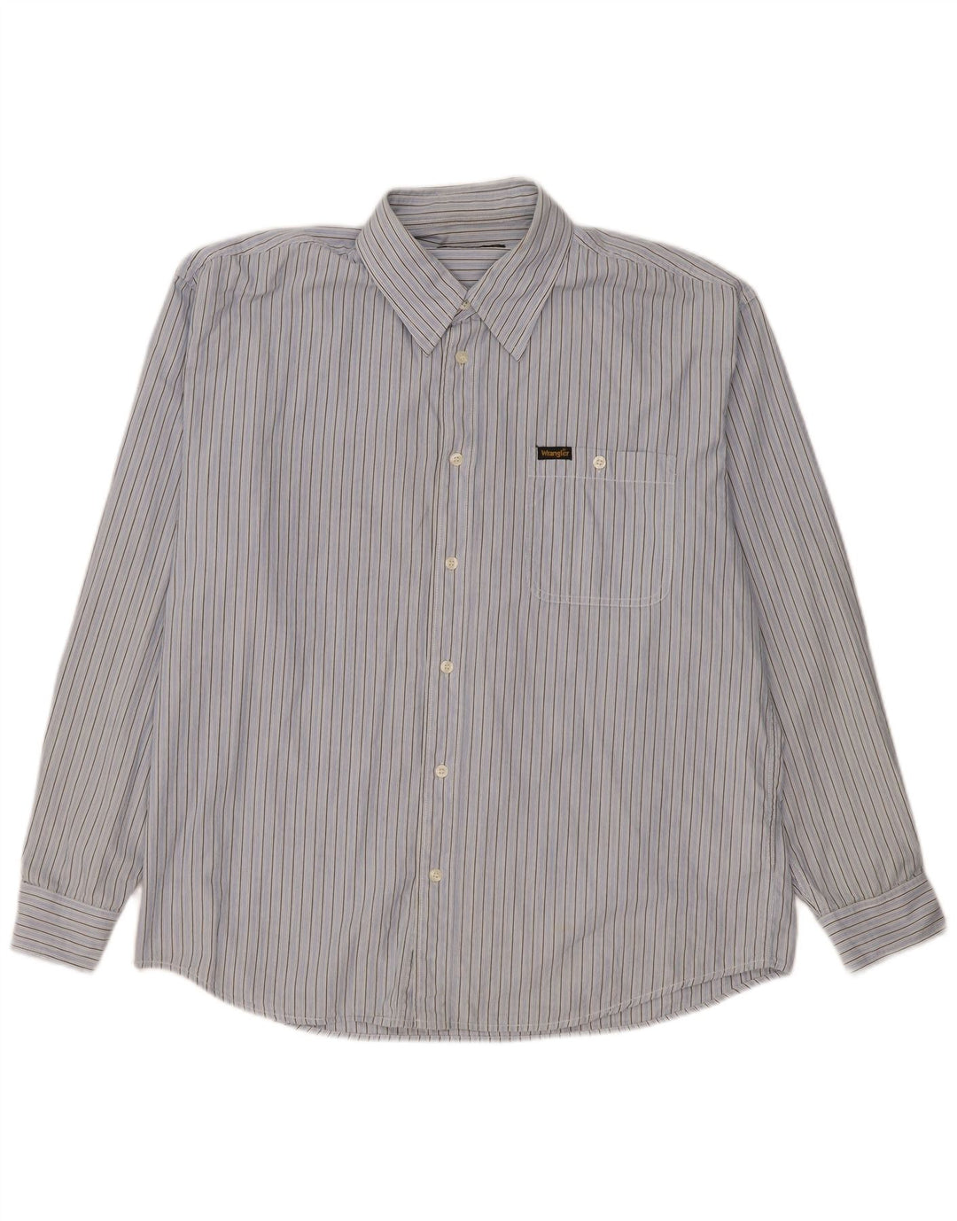 Camicia da uomo Wrangler XL in cotone gessato blu