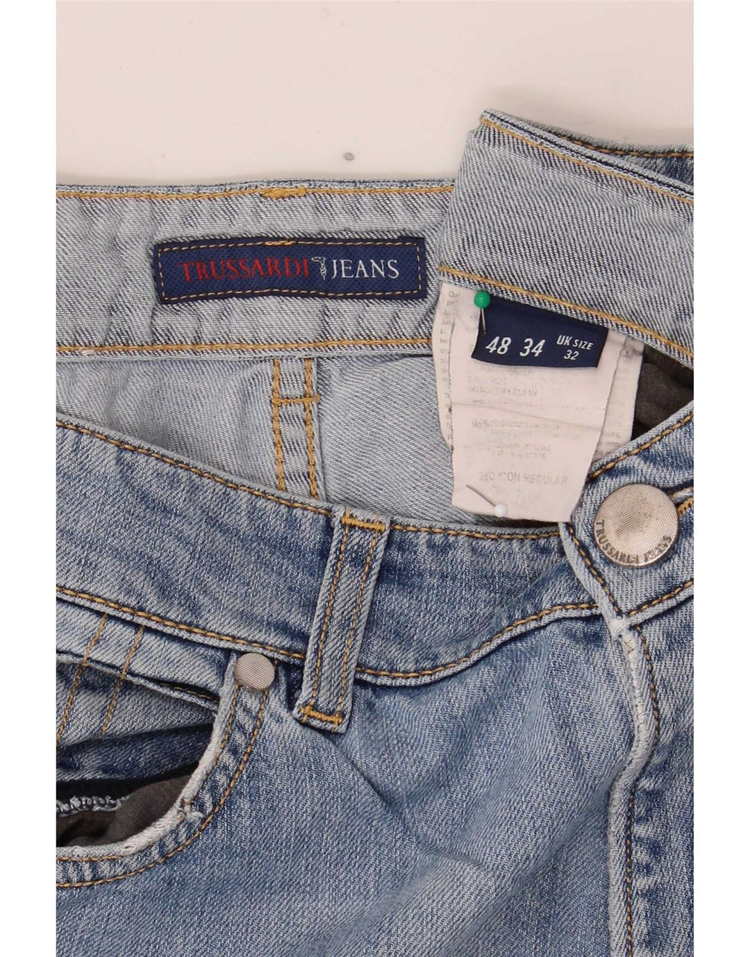 Jeans Dritti Donna Trussardi W32 L34 Cotone Blu