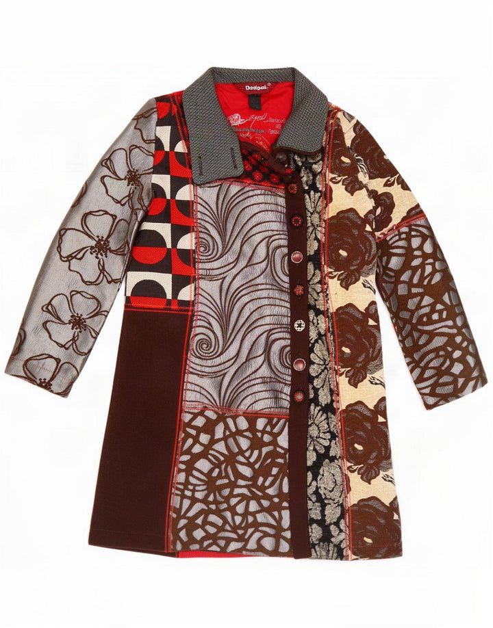 Desigual Cappotto grafico da donna EU 40 Medio multicolore floreale