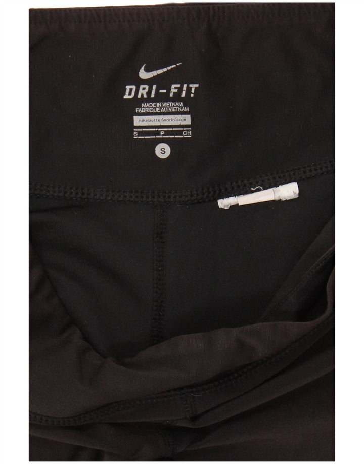 NIKE Womens Dri Fit Tracksuit Trousers UK 10 Small  Black