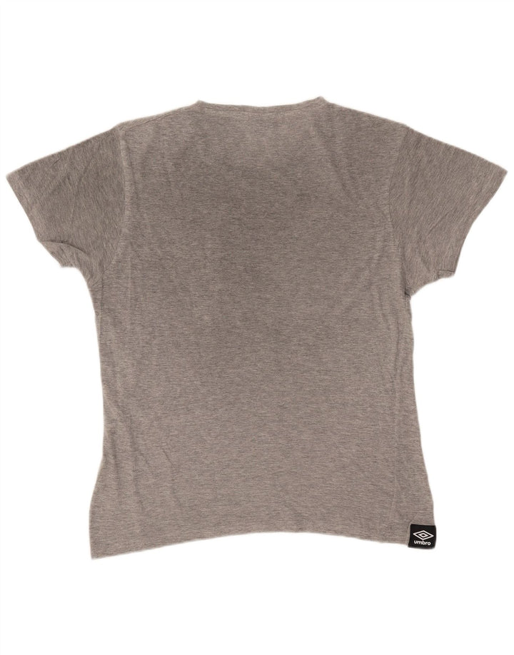 T-shirt grafica da uomo Umbro Top in cotone chiazzato grigio medio