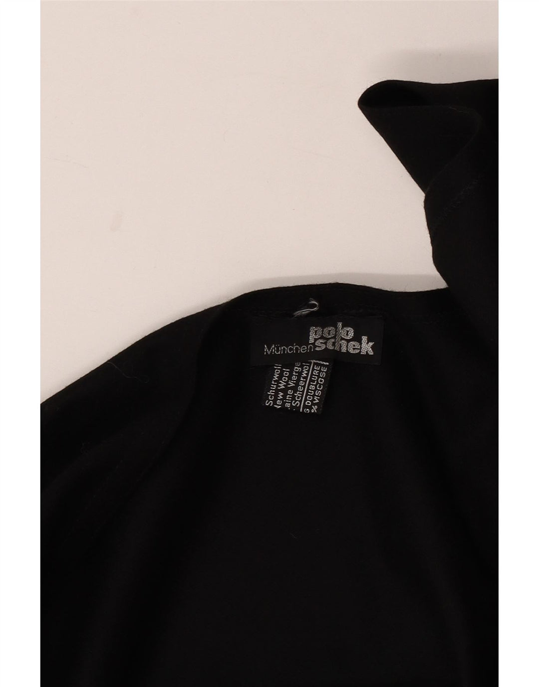 Maglione poncho asimmetrico da donna vintage, taglia unica, in lana nera