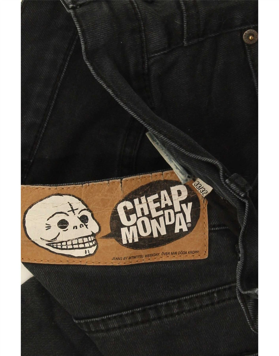 Jeans slim da uomo economici Monday W33 L28 neri