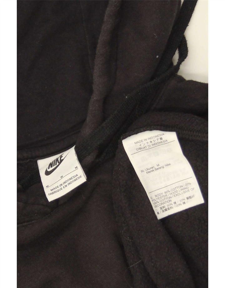 Felpa con cappuccio da uomo Nike, cotone medio nero