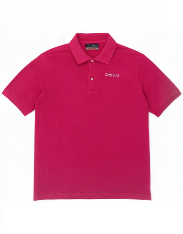 Polo uomo Kappa Large Pink Cotton
