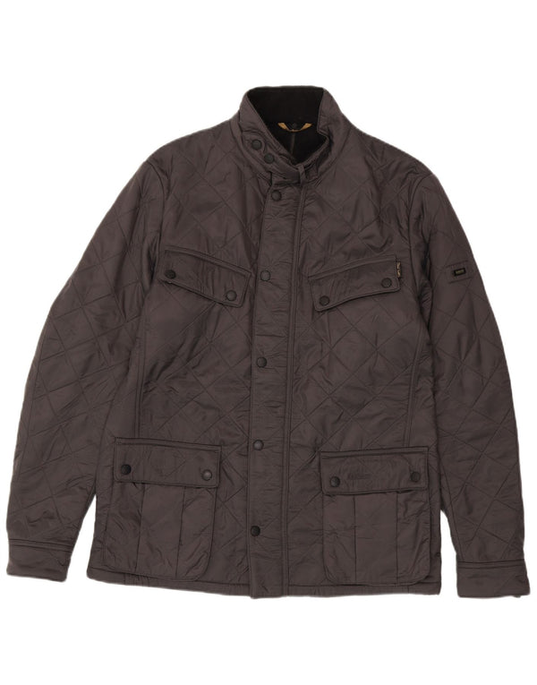 Giacca trapuntata da uomo Barbour UK 40 Large in poliammide grigia
