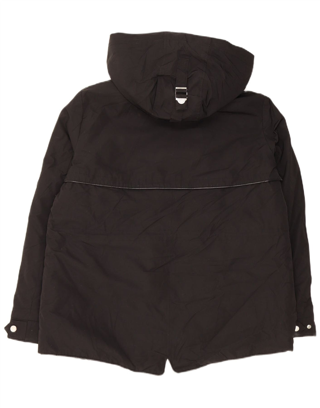 Giacca a vento con cappuccio da donna Zara UK 18 XL poliestere nero