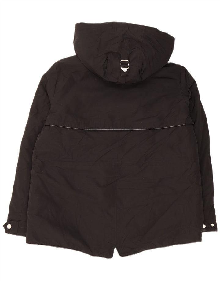Giacca a vento con cappuccio da donna Zara UK 18 XL poliestere nero