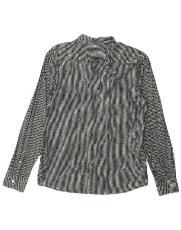 Camicia slim fit da uomo Hugo Boss grande cotone geometrico verde