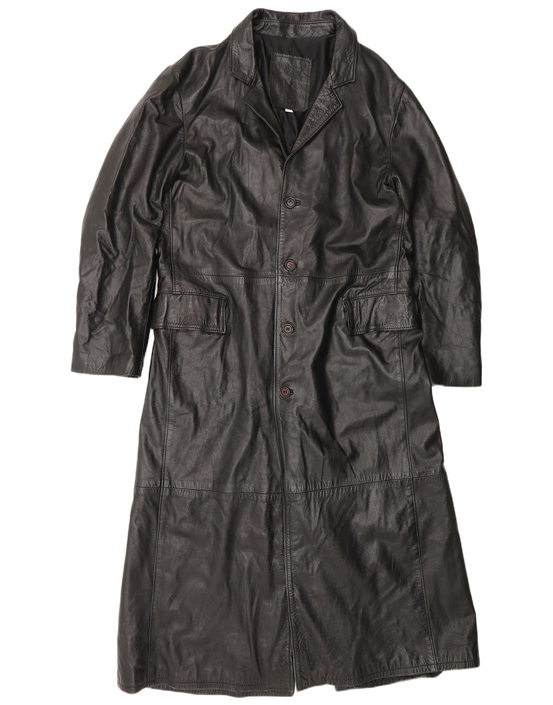 Cappotto in pelle da donna Wake UK 22 3XL Pelle nera