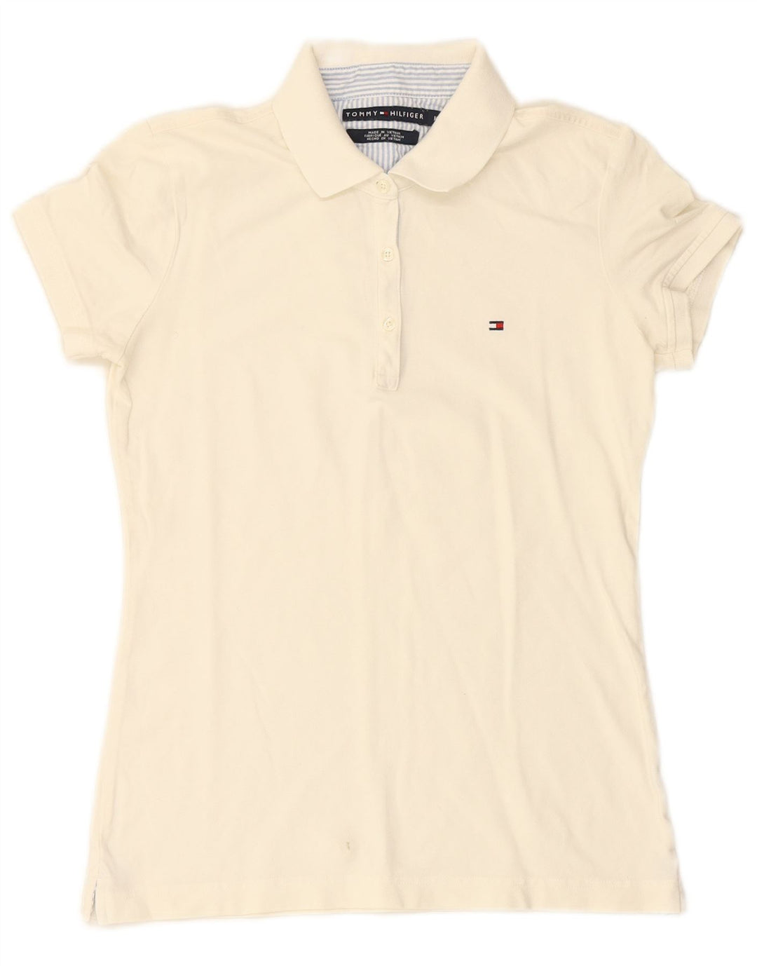 Polo da donna TOMMY HILFIGER UK 14 Medium White