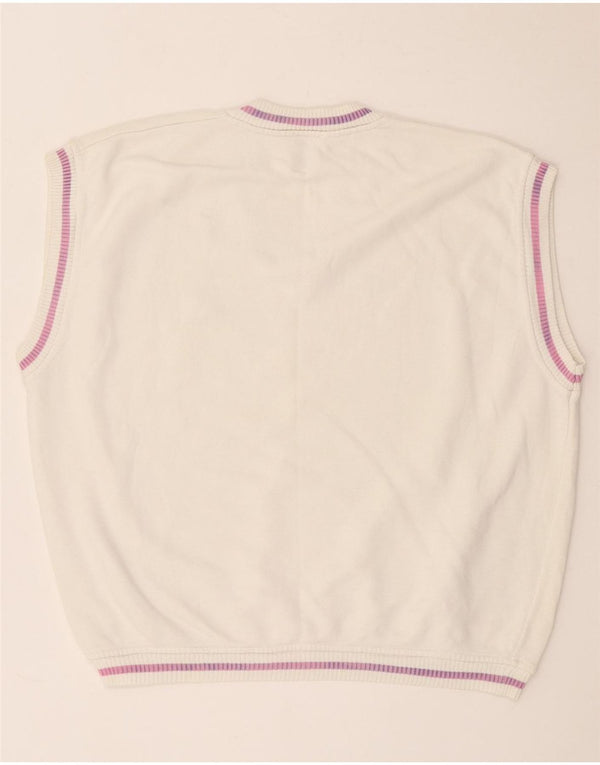 Canottiera vintage da donna UK 18 XL in cotone bianco