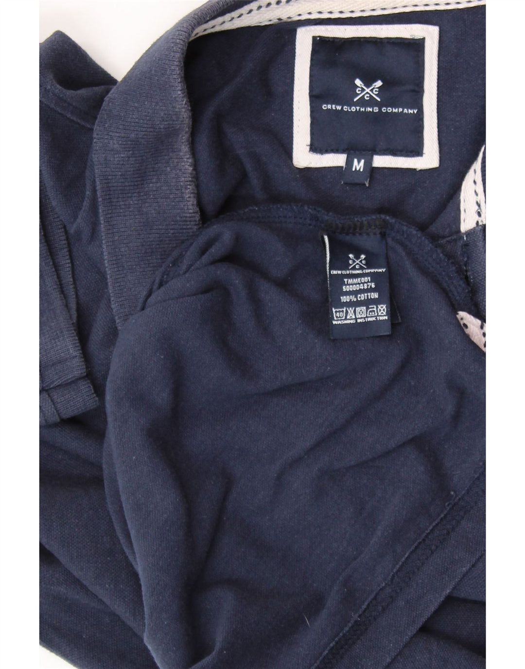 CREW CLOTHING Polo da uomo in cotone blu navy medio
