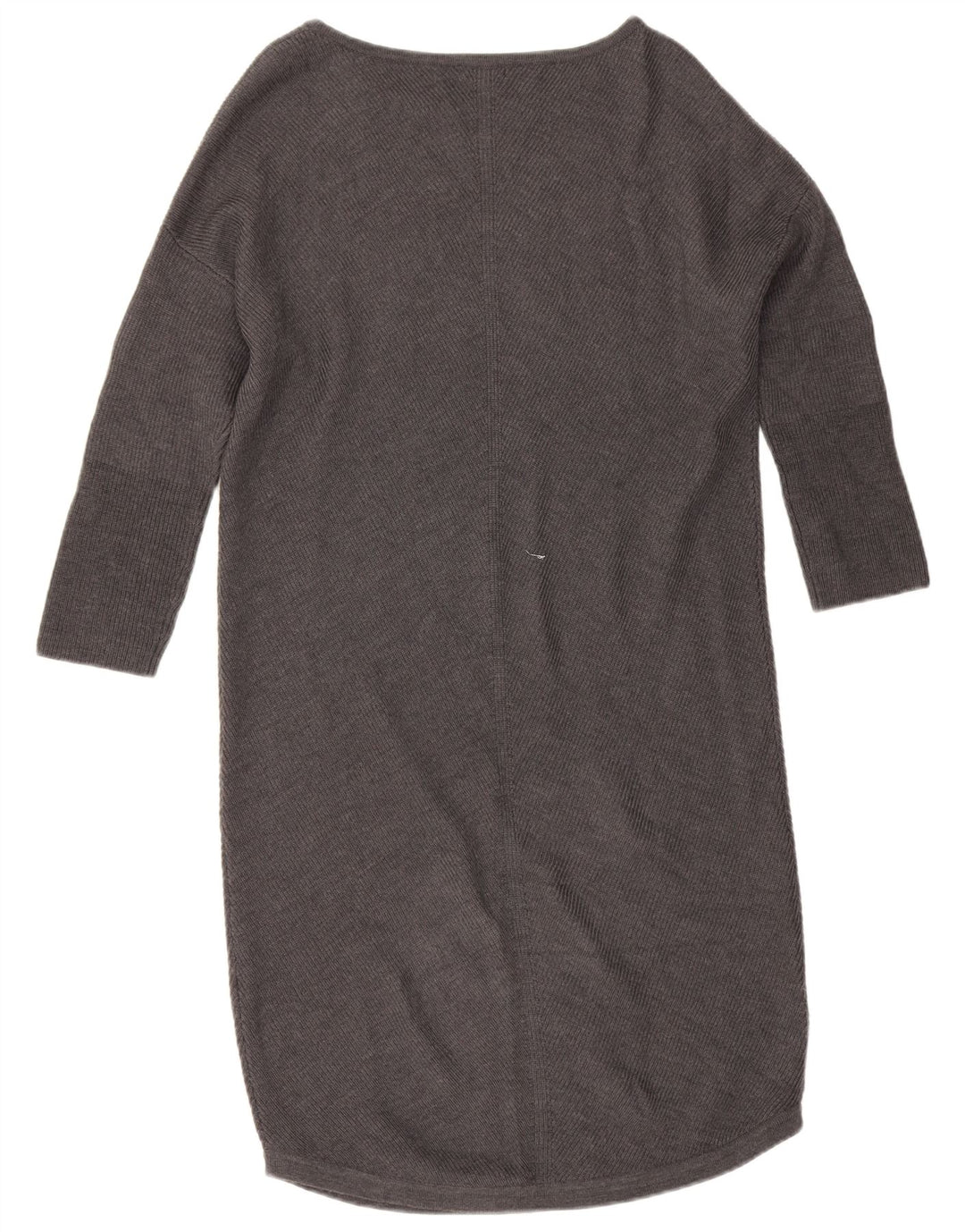 Abito maglione oversize da donna con maniche a 3/4 Jigsaw UK 10 Small Lana grigia