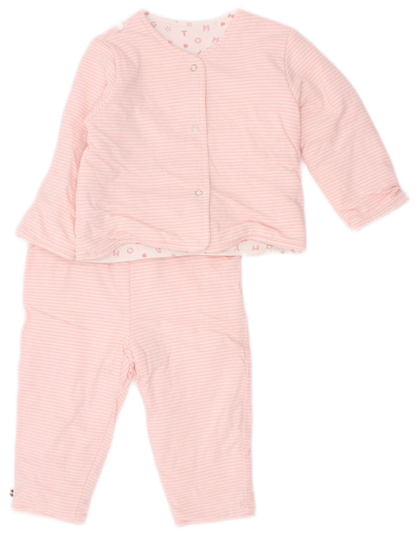 Tuta intera grafica per bambina Tommy Hilfiger 3-6 mesi Gessato rosa