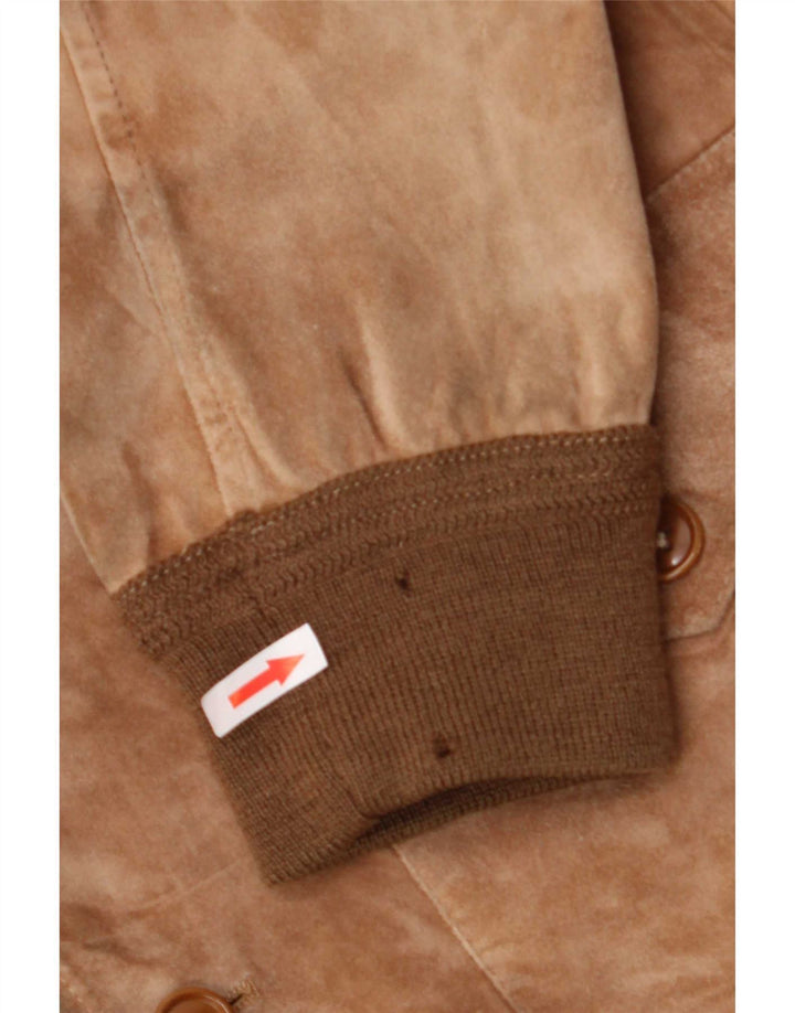 Giacca vintage in pelle scamosciata da uomo UK 38 Marrone medio