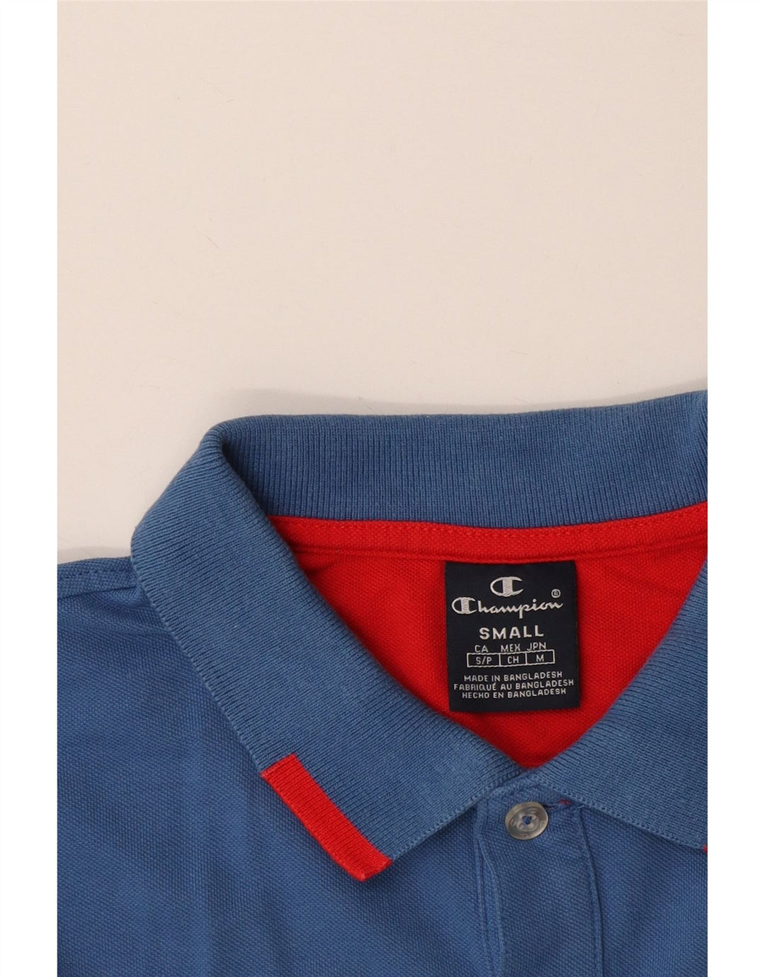 Polo grafica da uomo CHAMPION Small Blue Colourblock