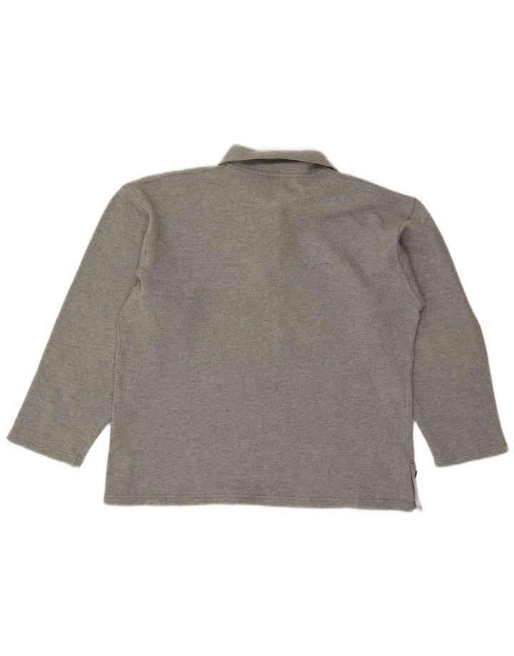 Maglia TRUSSARDI Donna Oversize con Collo a Polo IT 44 Lana Grigio Medio