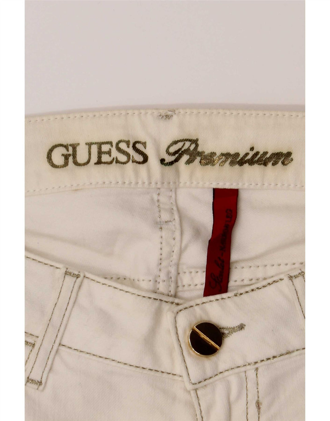 Jeans skinny da donna Guess W27 L34 cotone bianco