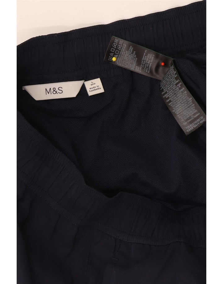 Pantaloncini da bagno da uomo Marks & Spencer grandi in poliestere blu navy