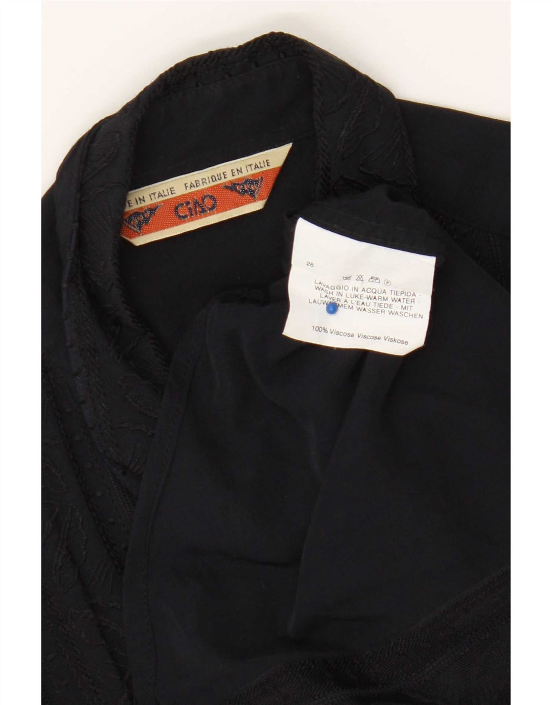 Camicia Ciao Uomo Media Viscosa geometrica blu navy