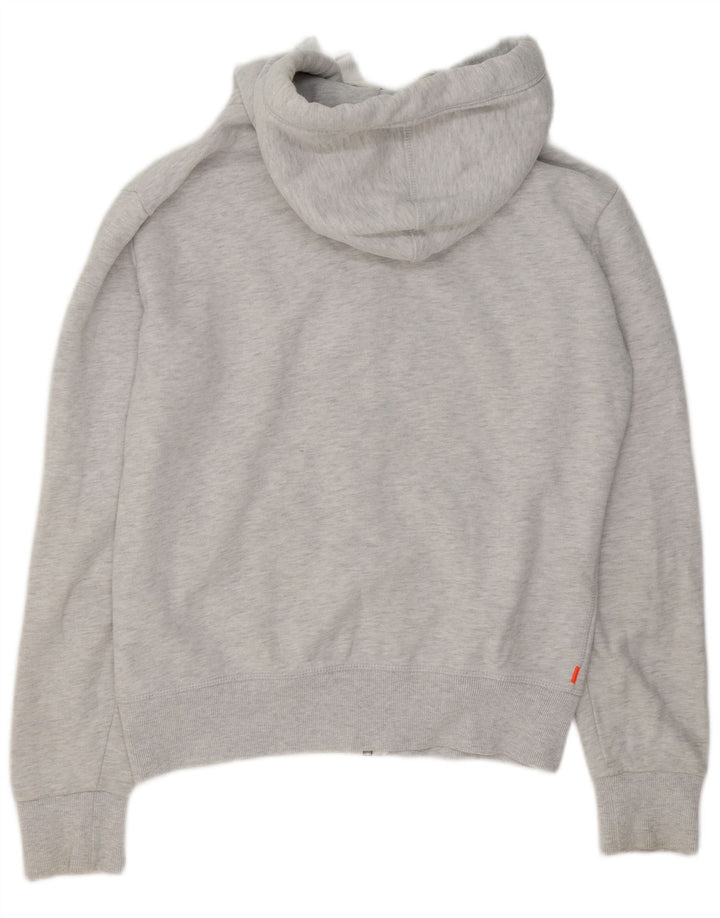 Maglione con cappuccio e zip da uomo Superdry piccolo in cotone grigio