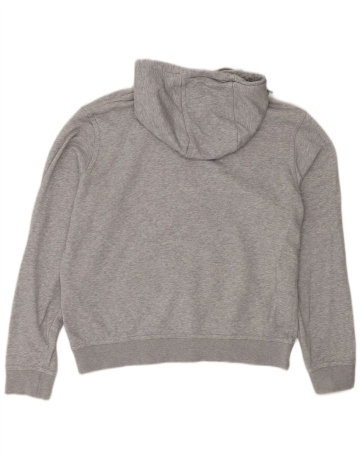 Felpa con cappuccio da uomo Nike in cotone mélange grigio medio