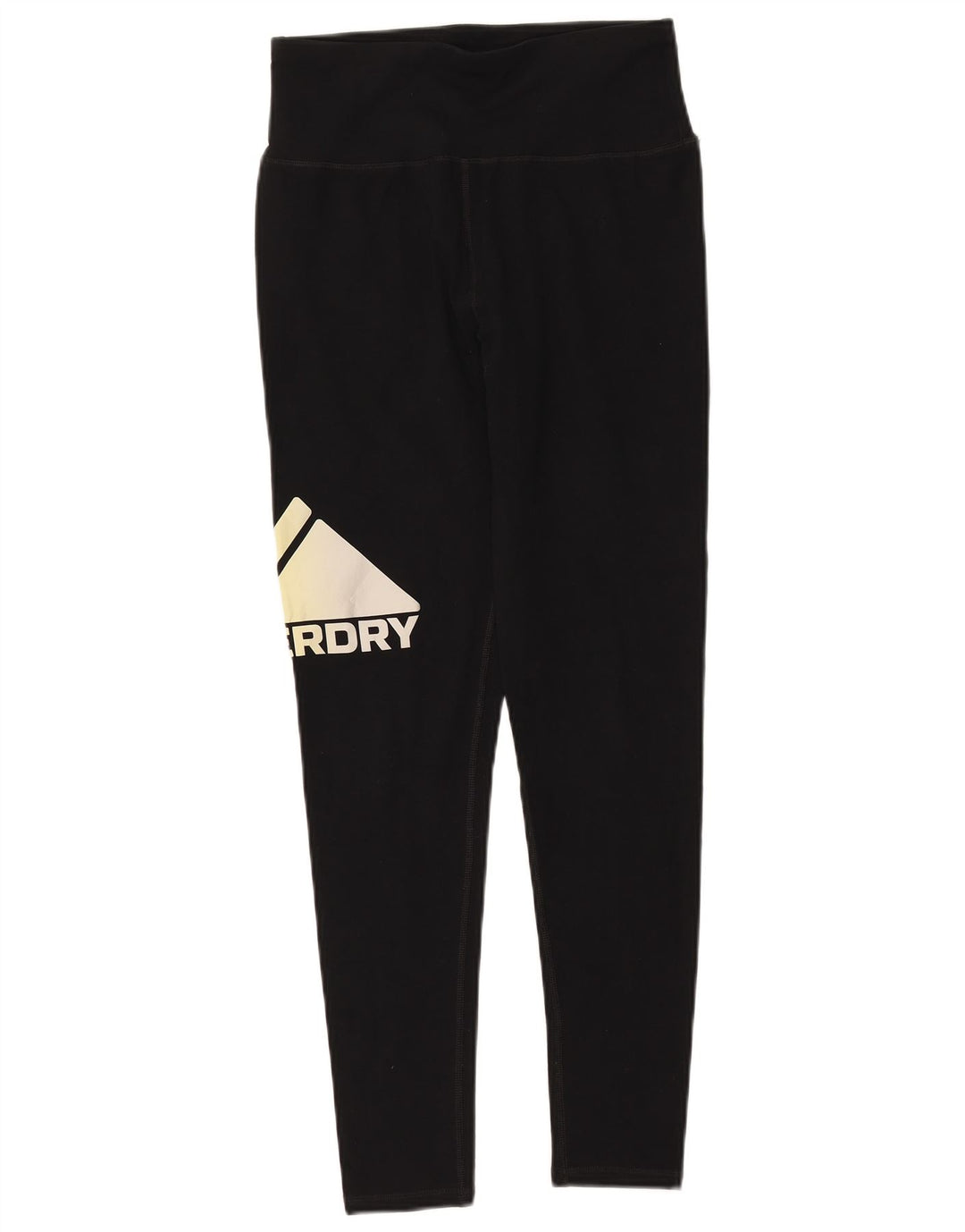 SUPERDRY Womens Graphic Leggings UK 10 Small Black Cotton