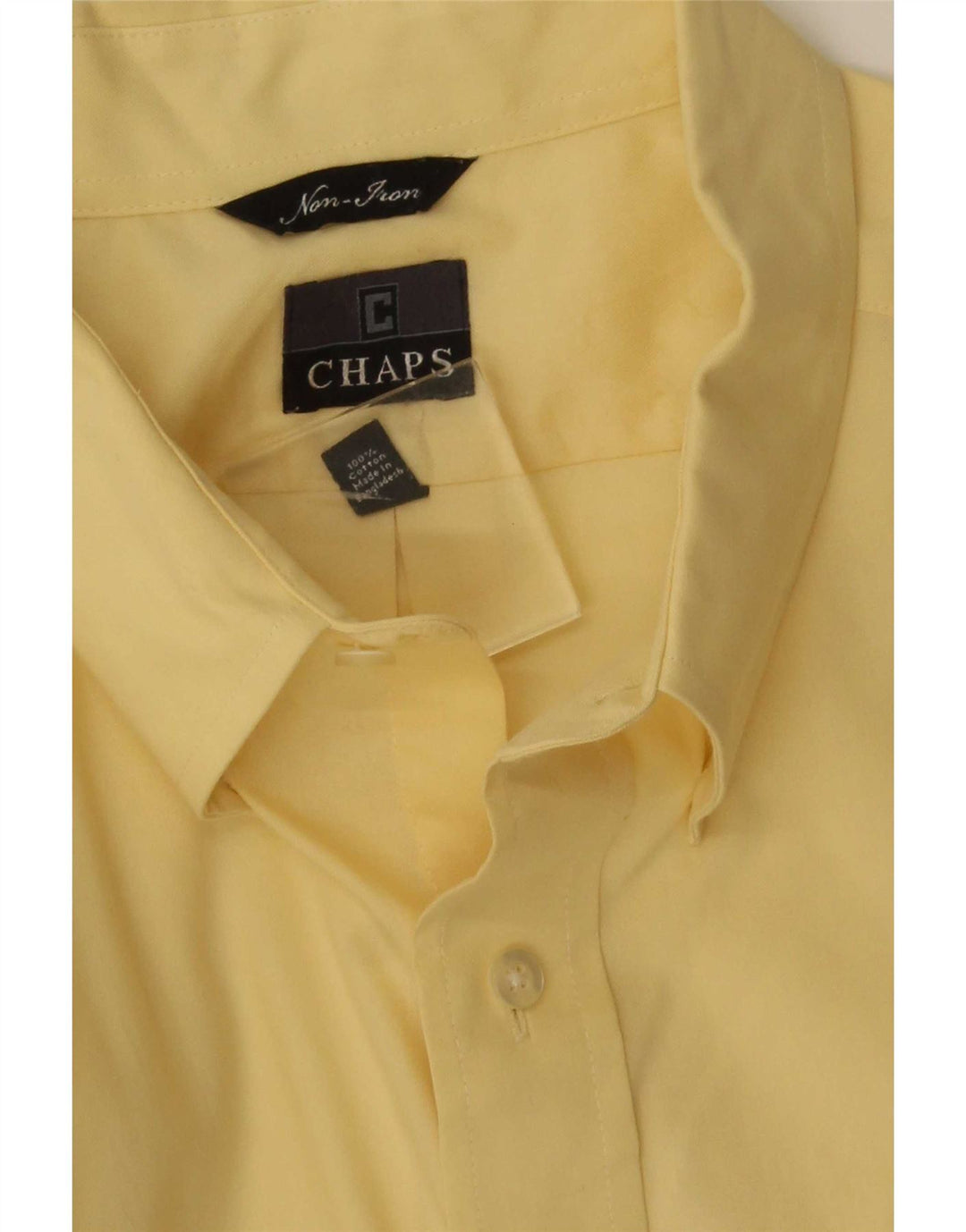 Camicia da uomo Chaps Ralph Lauren XL in cotone giallo