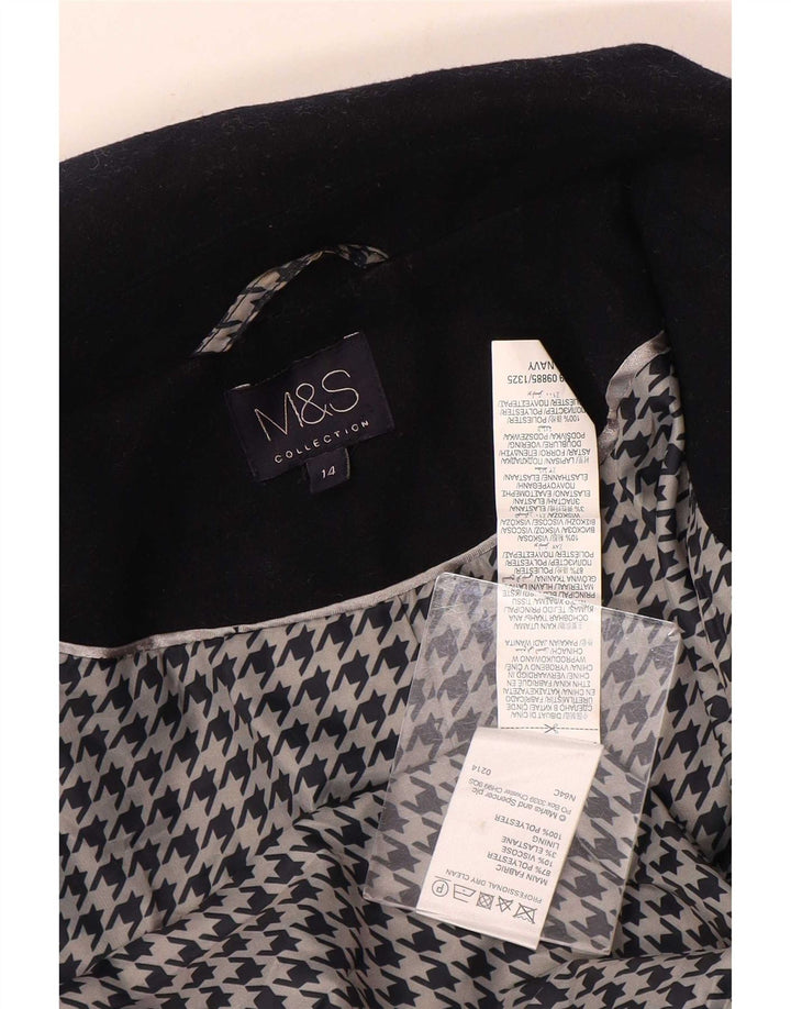 Giubbotto bomber da donna Marks & Spencer UK 14 grande poliestere blu navy