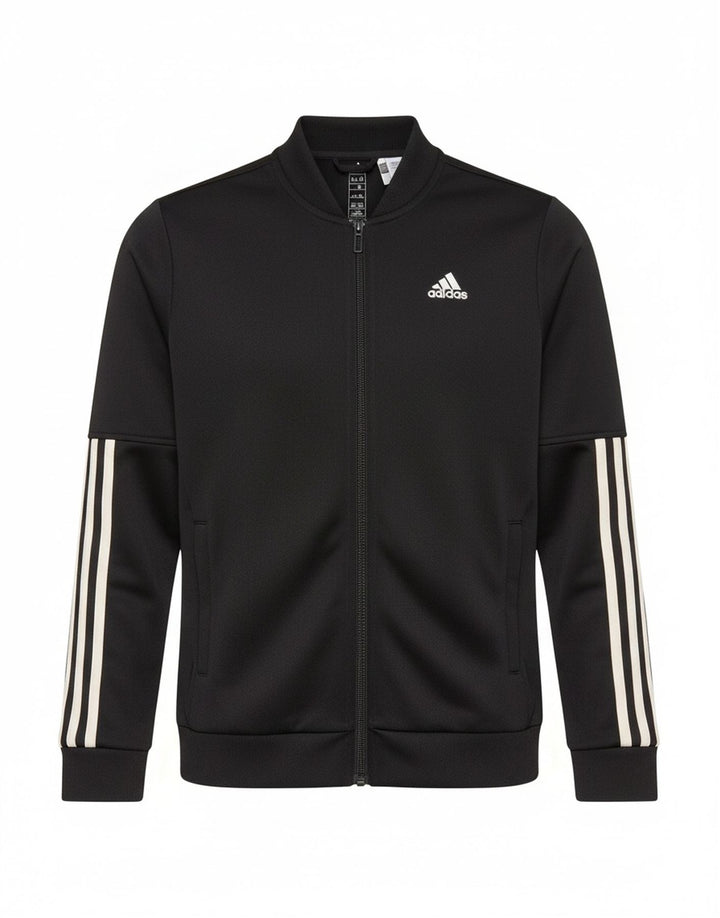 Giacca da ginnastica Adidas Primegreen da ragazzo 11-12 anni in poliestere nero