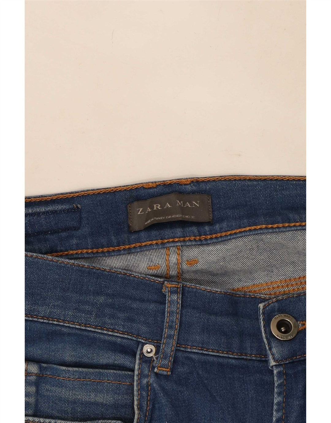 Jeans skinny da uomo Zara EU 42 Large W32 L29 Blu