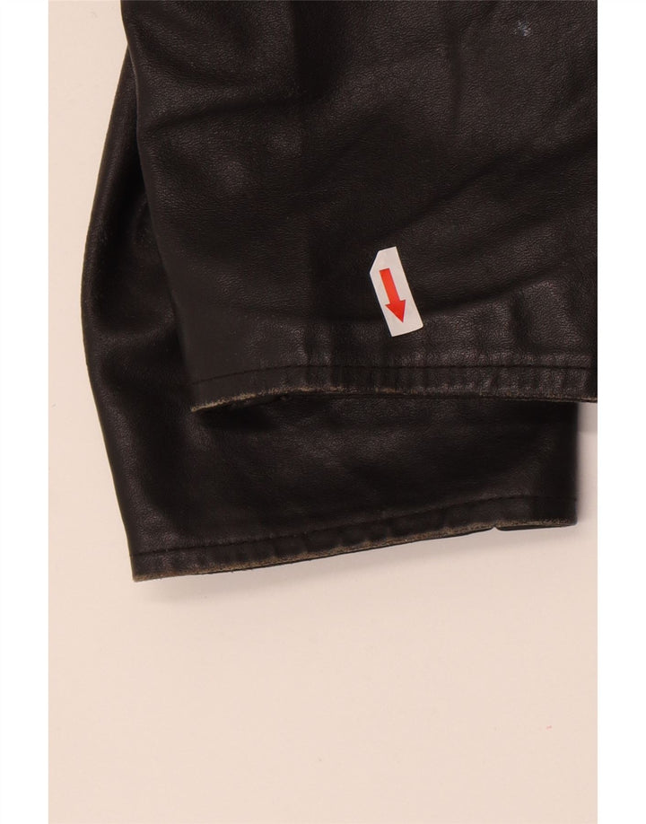 Giacca in pelle da donna Sasch UK 14 grande in pelle nera