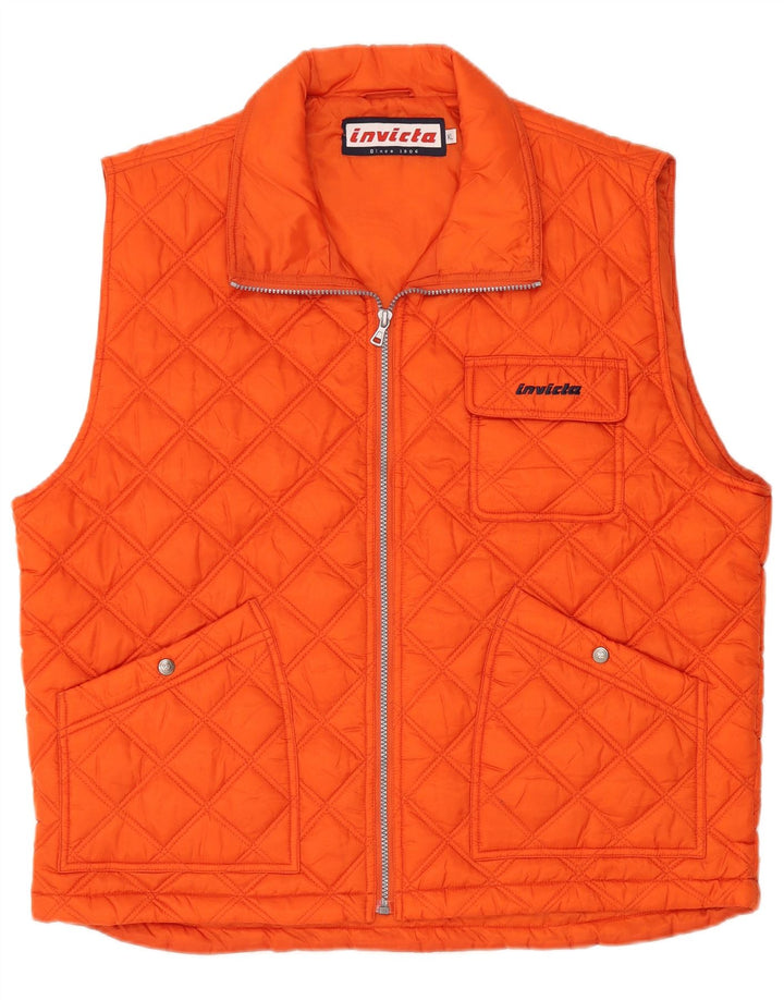 Gilet trapuntato da uomo INVICTA UK 42 XL arancione poliammide