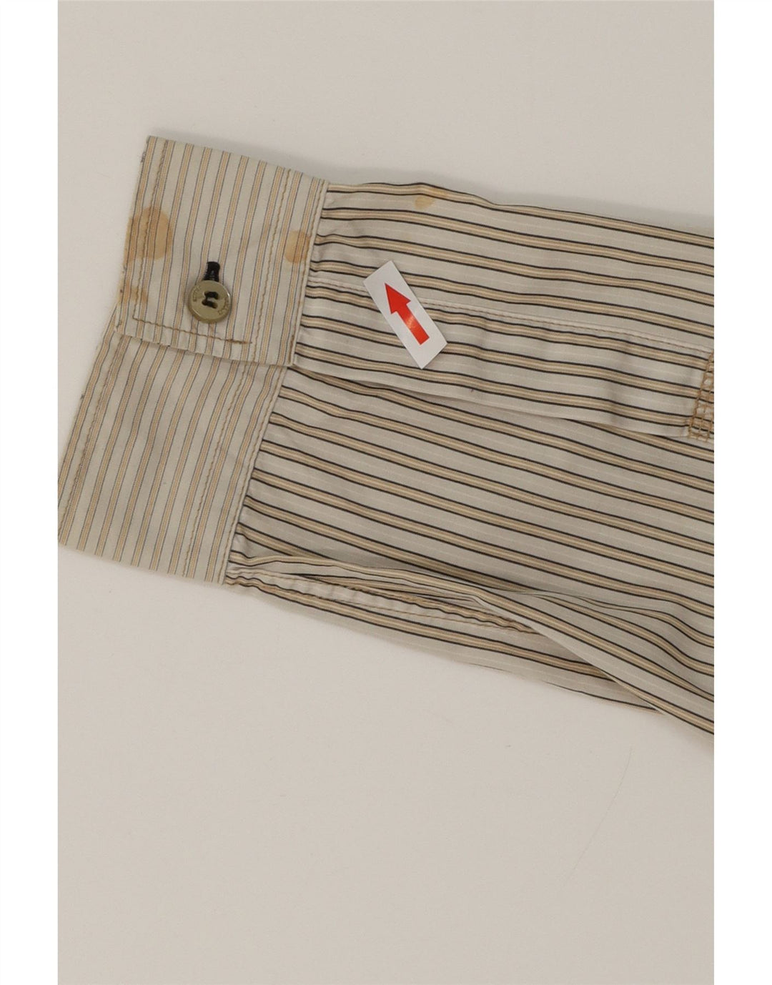 ARMANI JEANS Camicia Uomo Cotone Righe Large Beige