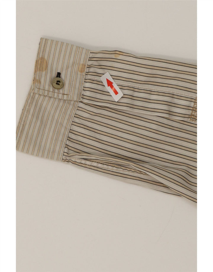 ARMANI JEANS Camicia Uomo Cotone Righe Large Beige
