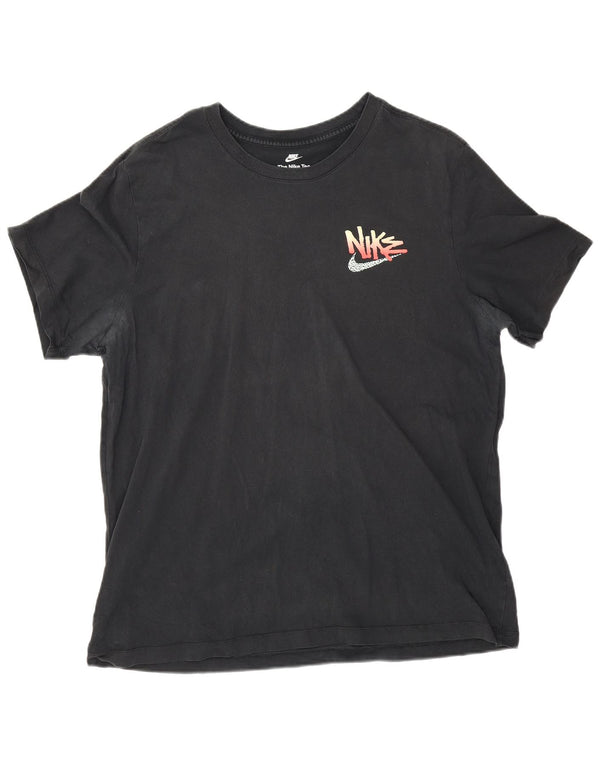T-shirt grafica da uomo Nike Top XL in cotone nero