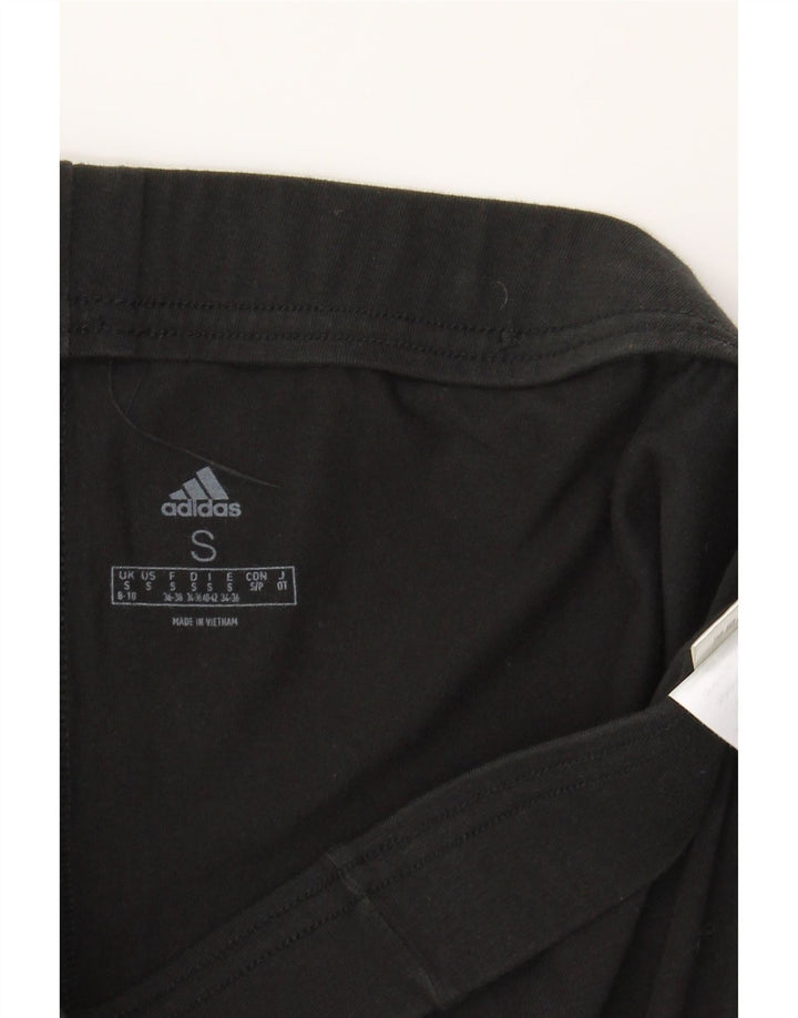 ADIDAS Womens Leggings UK 8/10 Small Black Cotton Vintage Adidas and Second-Hand Adidas from Messina Hembry 