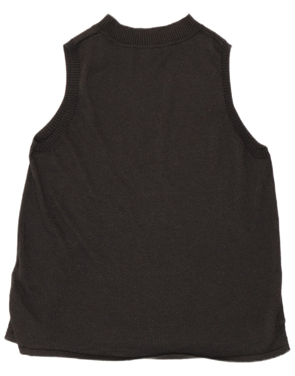 Canotta da donna Marks & Spencer UK 18 XL Viscosa screziata nera