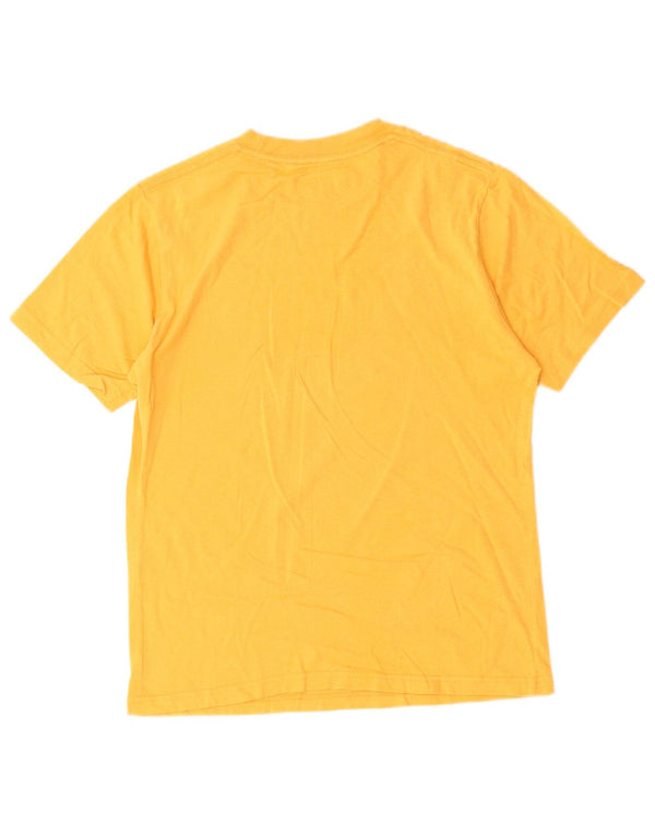 T-shirt grafica da donna VANS Top UK 10 piccola in cotone giallo