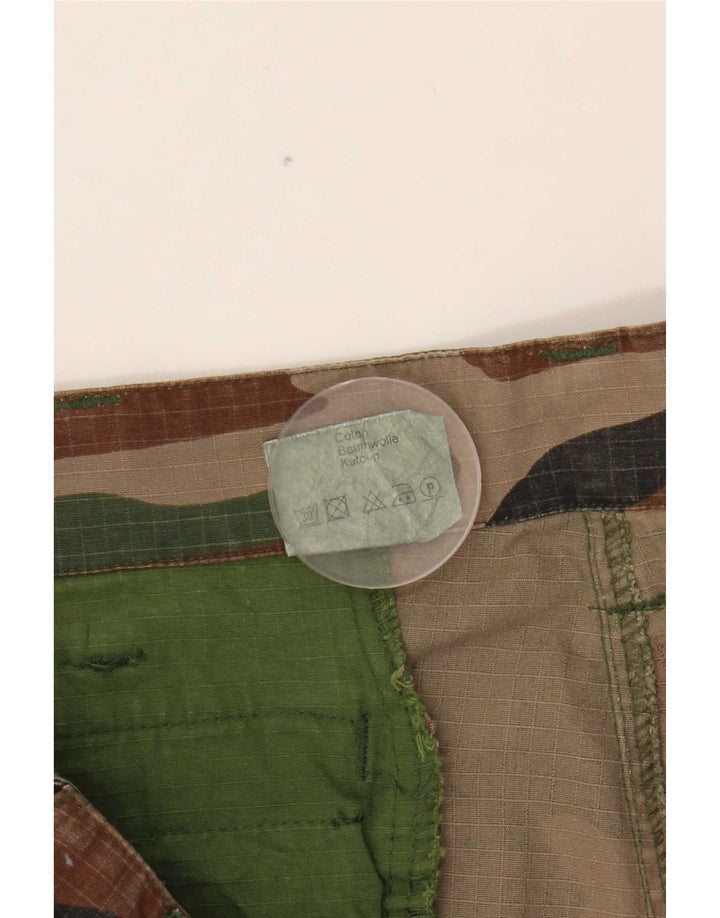 Pantaloni cargo vintage da uomo corti grandi W36 L24 mimetici multicolori