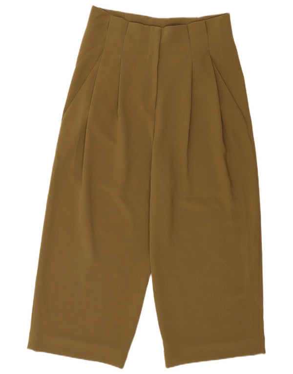 Pantaloni corti da donna a vita alta con ancoraggio Cos EU 42 Large W32 L24 Khaki