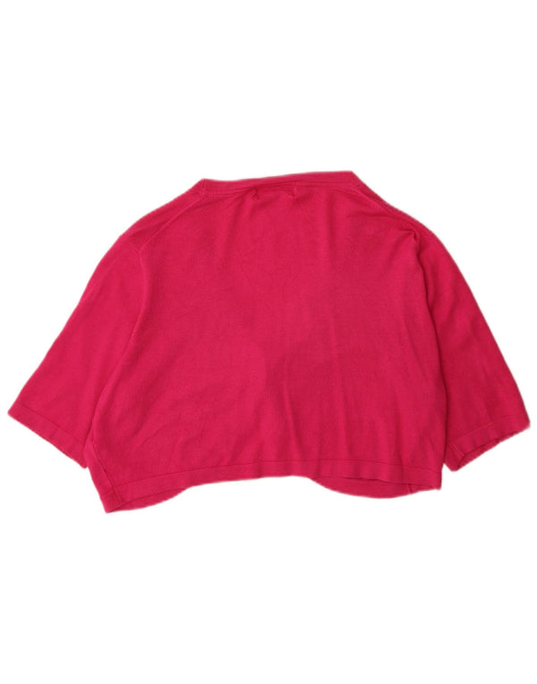 Maglione cardigan Bolero a maniche corte da donna Marks & Spencer UK 18 XL Rosa