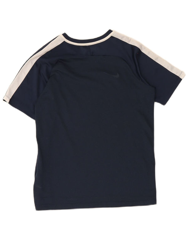 T-shirt da ragazzo Nike Dri Fit Top 13-14 anni in poliestere color block blu navy
