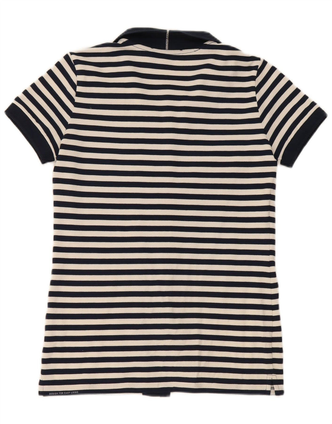 Max Mara Camicia Camicetta da donna UK 10 Piccola nautica a righe blu navy