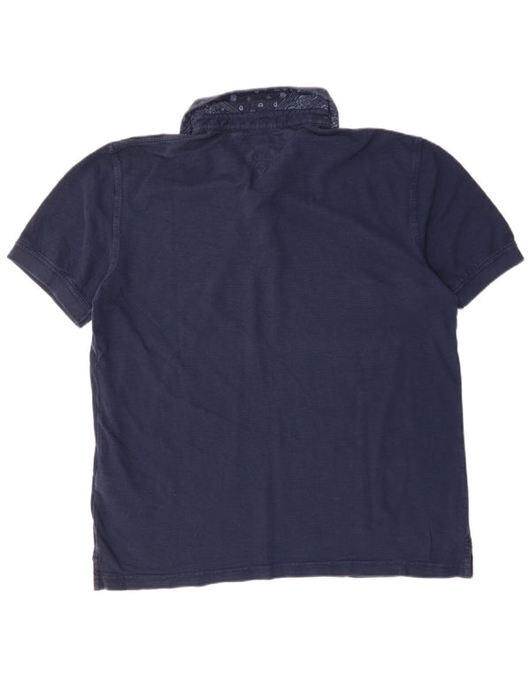 Polo da uomo su misura Tommy Hilfiger Large in cotone blu navy